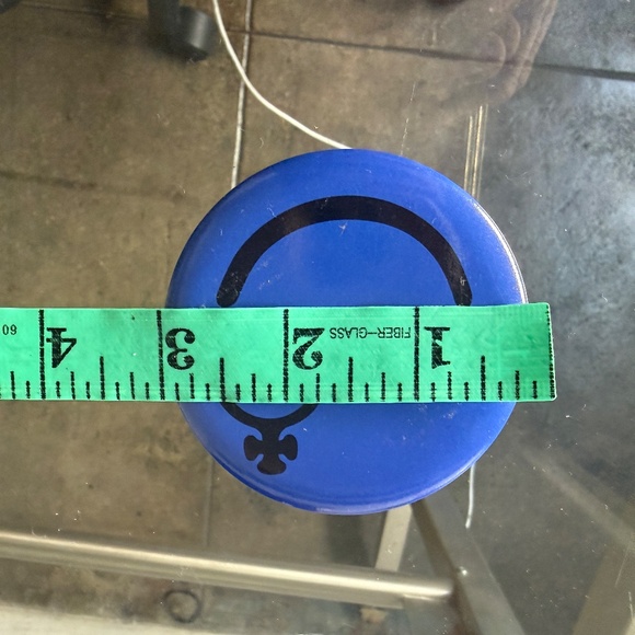 Vivienne Westwood Big Smiley Face Blue Happy face w/ Orb Pin - Picture 3 of 3